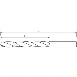 Broca Helicoidal Cilíndrica Fervi, Longitud L, Diámetro I - Product Image 2