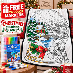Manta Lavable y Reutilizable para Colorear, Diseño Navideño, Manta Personalizable para Graffiti, Manta Creativa para Actividades entre Padres e Hijos - Product Image 2