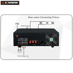 C-YARK BC-3850B-S Professional Metal PA System Mixer Amplifier with for Bluetooth MP3 Hi-Res <strong>Audio</strong> 450W <strong>Output</strong> Power - Product Image 5