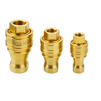 Raccord rapide hydraulique KZD en laiton, auto-étanche, pour conduites d'huile haute pression, systèmes hydrauliques et pneumatiques