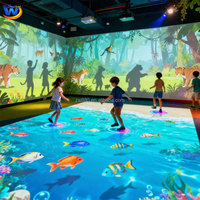 Système de projection interactive tout-en-un pour intérieur, jeux 3D au sol et sur mur, projection interactive murale