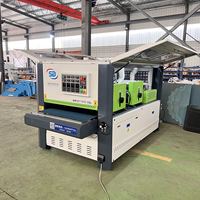 Machine automatique de polissage de surfaces en bois, ponceuse-polisseuse pour panneaux en bois, taille, vitesse et largeur de travail personnalisables