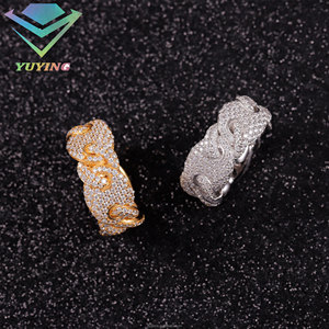 แหวนฮิปฮอป ชุบทอง เงินแท้ 925 ประดับเพชรโมอิสซาไนต์ VVS ผ่านการทดสอบเพชร พร้อมใบรับรอง GRA ของขวัญสำหรับทุกเพศ แหวนแบบ Iced out - Product Image 5