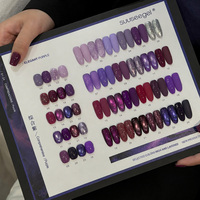 SUUSEEGEL Vente en gros OEM Gel UV liquide français, ensemble de 24 couleurs de violets assortis en flacon pour salons de manucure professionnels