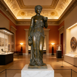 Sculpture de déesse grecque en bronze personnalisable, taille réelle, statue décorative d'art d'intérieur pour la maison - Product Image 1