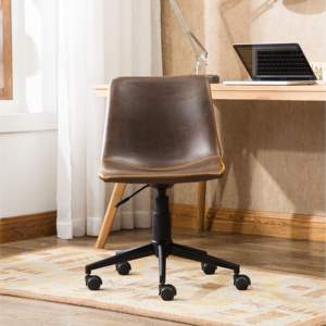 Silla de Oficina DB Cesena, Respaldo Alto, Cuero Sintético, Elevación Neumática, Giratoria, Altura Ajustable, Diseño Contemporáneo - Product Image 4