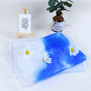 Cetakan Resin Silikon DIY untuk Baki Penyimpanan Meja Persegi Panjang, Cetakan Silikon Cermin - Product Image 2