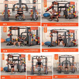 Halbkommerzieller All-in-One Brust- und Ganzkörper-Fitness-Kabeltrainer mit Kniebeugenständer und Multifunktions-Smith-Maschine - Product Image 2