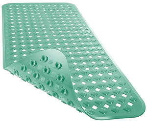 Tapis de douche Yimobra Original en PVC antidérapant avec ventouses et trous de drainage, lavable en machine, sans BPA ni phtalates, vert MARRS - Product Image 1