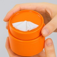 Dernier modèle personnalisé Récipient pour crème démaquillante orange 50g vide en plastique avec couvercle rotatif pour nettoyage en profondeur Pot de baume pour crème démaquillante