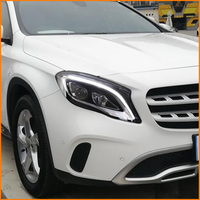 Pour Mercedes Benz Classe GLA W156 X156 2015-2019, mise à niveau Facelift, configuration haut de gamme, ensemble de phares à LED à double lentille de projection