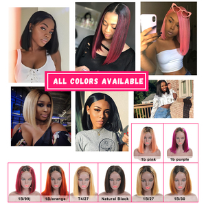 <span class=keywords><strong>Parrucca</strong></span> anteriore in pizzo brasiliano per donne nere Jerry Curl cuticole con taglio a onde allineate con capelli umani corti in pizzo svizzero - Product Image 6