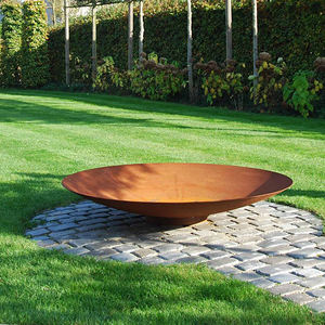 Round <strong>Steel</strong> Wood-burning Fire Pit Bowl <strong>Outdoor</strong> Corten <strong>Steel</strong> Metal Rectangular Wood Burning Rusty Fire Pit/<strong>Fireplace</strong> - Product Image 2