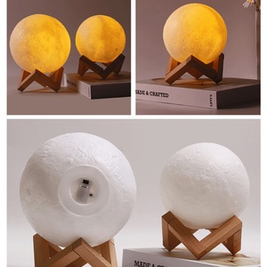 Lámpara de Noche con Diseño de Luna Impresa en 3D, 8 cm, para Niños, para la Mesa de la Habitación, Decoración del Hogar, Luces de Lujo - Product Image 4