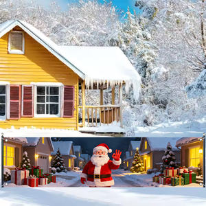 Bandiera Natalizia Decorativa per Recinzioni, Portico, Muro, Giardino, Garage, Poster in Vinile Digitale da Appendere - Product Image 2