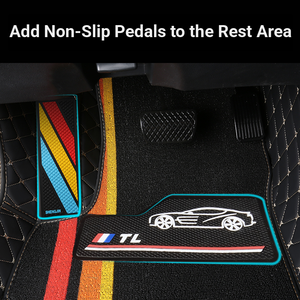 Alfombrillas de Cuero de Colores para Automóvil, Directo de Fábrica |   Juego completo de 20 mm de grosor |   Para <span class=keywords><strong>Audi</strong></span> A3/A4/A5/Q5/Q3 Mercedes Tesla |   Venta al por mayor - Product Image 5