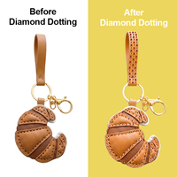 Kit DIY de breloques pour sac en cuir avec strass et autocollants gemmes, pour la création de pendentifs faits main, décoration de sacs à dos pour filles et jouet d'artisanat pour enfants