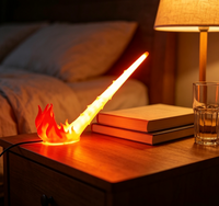 Lampe d'étagère LED 3D Dragon Fantastique, design flamme rouge volante, effet de respiration de feu, durable, cadeau très prisé