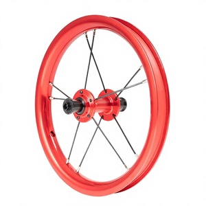 <span class=keywords><strong>Roue</strong></span> de vélo <span class=keywords><strong>BMX</strong></span> en alliage avec frein V avant/arrière, jante en aluminium de 12 pouces, revêtement en poudre, durable, pour vélos d'enfants, frein à disque - Product Image 5