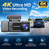 Nouvelle caméra de tableau de bord 3 canaux pour voiture, caméra de voiture Wifi GPS 4K, Dashcam 4K+1K+1K, 3 objectifs Wifi GPS 4K