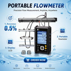 Portable <b>Clamp</b>-On Variable Area Flowmeter with 1% Accuracy Stainless Steel Construction for water&liquid - Product Image 1