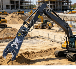 Cisaille hydraulique anti-impact pour ferraille de véhicules, cisaille à métaux pour excavatrice de 20 tonnes, découpe de châssis et de cadres en zone de recyclage - Product Image 1