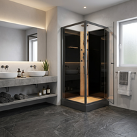 Cabine de douche numérique à fixation au plafond avec pommeau de pluie intelligent pour hôtel, spa et suite