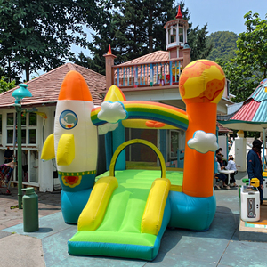 Tobogán de agua inflable personalizado OEM, trampolín de escalada, castillo, trampolín de arco iris, piscina, combinación de rebote, tobogán elástico - Product Image 5