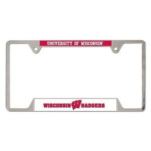 Zinc Alloy Custom logo Embossed Chrome Simple Retro <b>License</b> Plate <b>Frame</b> - Product Image 1