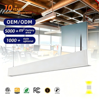 Lampe suspendue linéaire de grande taille 48W pour supermarché, centre commercial, hôtel, bureau, profilé en aluminium LED