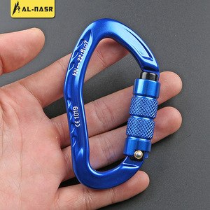 Alnas Aluminum Alloy Carabiner 57.5x10mm Type D <b>Locking</b> Climbing Safety Buckle Outdoor Fitness Connector - Product Image 2