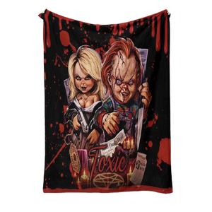 Nuevo estilo Good Guys Creepy Scream <span class=keywords><strong>Horror</strong></span> Character Fleece Halloween Party Supplies 150*200 cm Sofá Festival Manta - Product Image 1