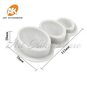 AK 3D Easter Egg Fondant Bolo Decoração Silicone Mold Crianças DIY Pastelaria Baking Ferramenta com Coelho Argila Doce Chocolate Moldes - Product Image 3