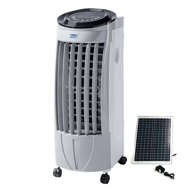 Ventilateur de refroidisseur d'air par évaporation portable pour réservoir d'eau 60W DC12V 15L avec charge solaire