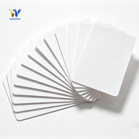 Carte PVC blanche vierge étanche CR80 F08 13,56 MHz, mini-étiquette, carte d'identité par sublimation pour carte de membre thermique, hôtel