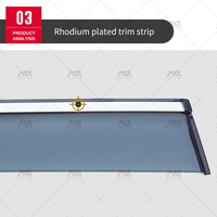 Nuevo Diseño, 4 Piezas, Visores de Ventana, Protectores de Lluvia, Deflectores de Ventana Adhesivos para Accesorios BAIC BJ30