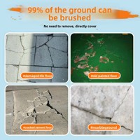 Peinture liquide autolissante époxy à effet sable coloré pour sols, revêtement fluide effet marbre brillant pour sols en ciment à base de solvant