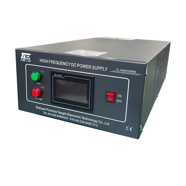 Plating Rectifier 24V 200A Programmable DC Power Supply Single Output Black Forced Air Cooling RS485 Nickel Chrome Gold Plating