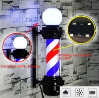 Professionnel rotatif LED barbier pôle lumière tenture murale Salon décor coiffure signe Salon de coiffure tourner lumière barbier pôle ensemble
