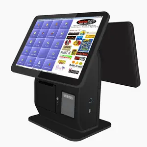 Windows/Andriod Pos الكل في واحد أنظمة Pos آلة ترتيب المطاعم مع طابعة