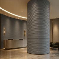 Panneau flexible en pierre MCM, texture ondulée 3D, 2-3 mm, ignifuge, imperméable, écologique, revêtement mural intérieur/extérieur