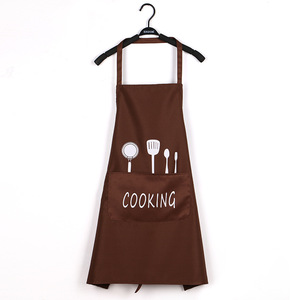 En gros logo Personnalisé Imprimé Poly Coton <span class=keywords><strong>Blanc</strong></span> Noir Promotion <span class=keywords><strong>Cuisine</strong></span> Chef Tablier - Product Image 6
