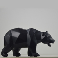Décoration extérieure personnalisée Grand géométrique en résine Art abstrait Animaux Sculptures en fibre de verre Ours en peluche Sculpture