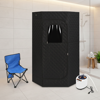 Sauna Portátil TOYING TY-1 90x90x180cm con Panel de Control Computarizado P1-P9, Ionizador de 1000W-1200W, 7.55kg, Carpa de Sauna de Vapor para Interiores
