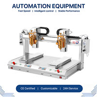 Machine de distribution automatique à double poste de travail et double valve pour silicone et colle UV