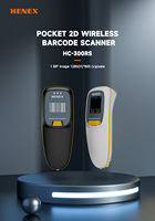 Pemindai Barcode Nirkabel Mini 2D Portabel Henex Sumber Cahaya CMOS Pembaca Kode QR Genggam USB COM 350 Pemindaian/Detik 3 Tahun Garansi