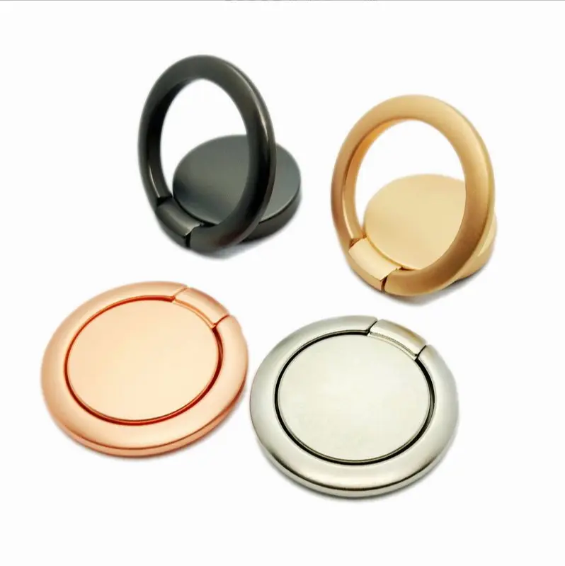 Round shape mobile phoneaccessories novelties mobile phone ring stand holder smartphone ring with dome sticker logo laser logo