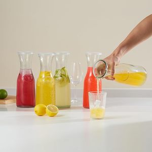 <span class=keywords><strong>Carafe</strong></span> <span class=keywords><strong>en</strong></span> <span class=keywords><strong>verre</strong></span> vide <span class=keywords><strong>de</strong></span> 35 oz, pichet <span class=keywords><strong>en</strong></span> <span class=keywords><strong>verre</strong></span> transparent, <span class=keywords><strong>carafe</strong></span> <span class=keywords><strong>de</strong></span> service pour boissons, idéale pour le brunch, l'eau froide, le jus, le lait, le thé glacé - Product Image 3