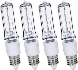 120V 100W <span class=keywords><strong>T4</strong></span> Mini nến cơ sở 1600lm 2700K rõ ràng Dimmable JD E11 <span class=keywords><strong>Halogen</strong></span> ánh sáng bóng đèn - Product Image 1