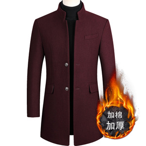 <span class=keywords><strong>Cappotto</strong></span> da <span class=keywords><strong>Uomo</strong></span> Spesso in Lana Autunno e Inverno 2024 con Collo Alto, Giacca a Vento di Media Lunghezza, Imbottitura Addensata - Product Image 5